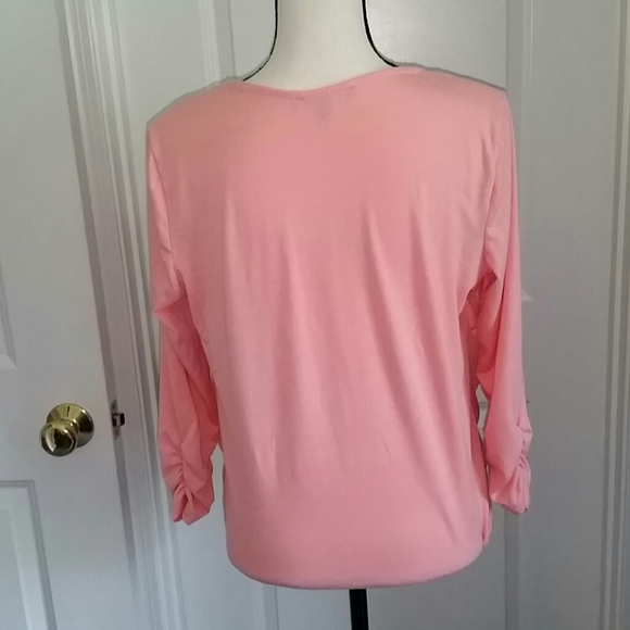 Surplice pullover top peach - Picture 4 of 4